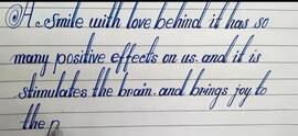 Handwritten Text on the Positive Effects of Smiling
